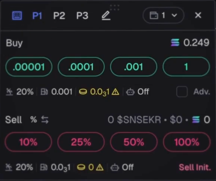 2. Продажа: розовые кнопки Sell в Instant Trade